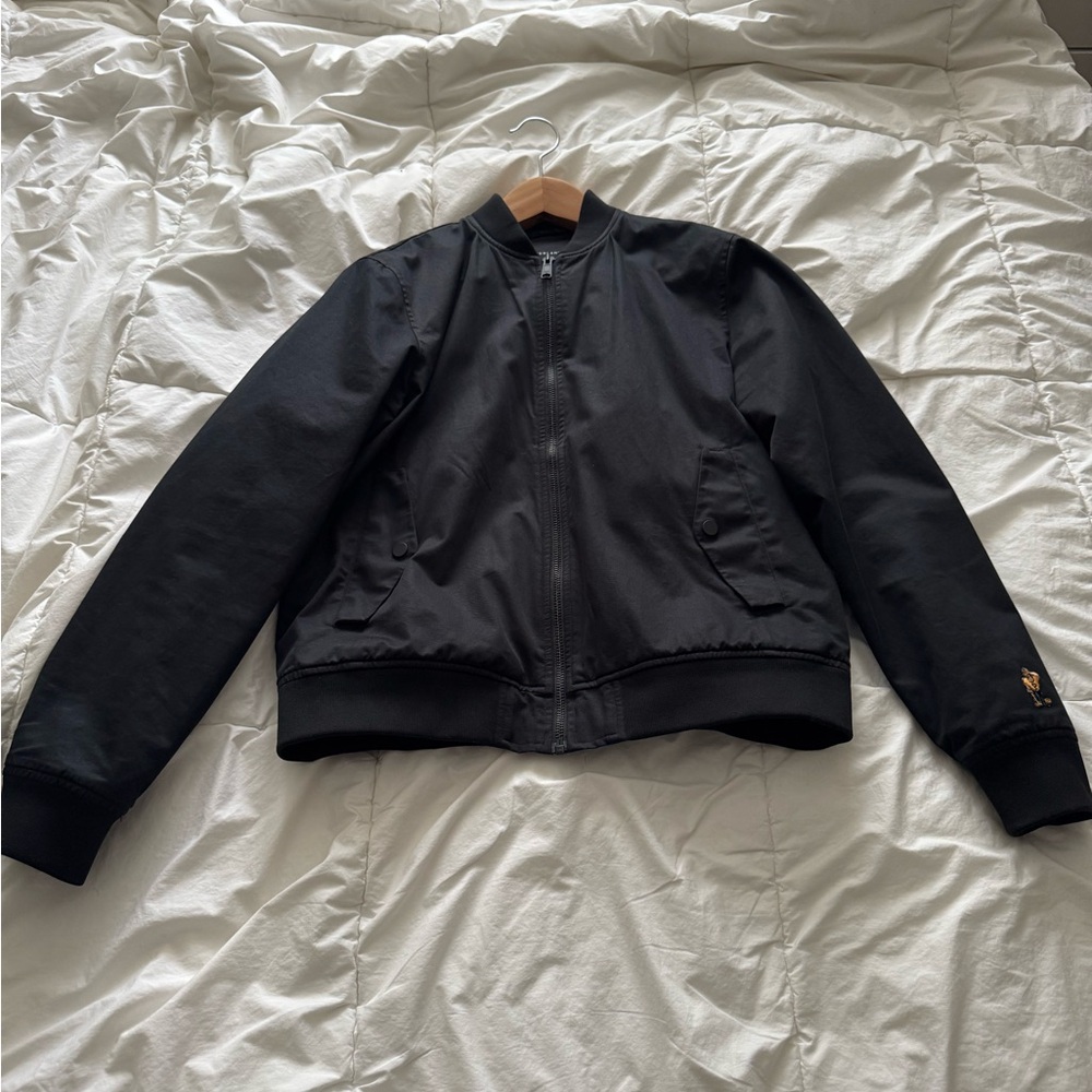 Custom Purdue Everlane Black Bomber Jacket